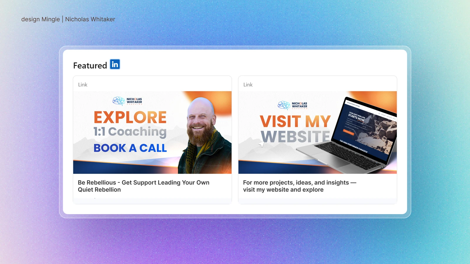 LinkedIn profile optimization for Nicholas Whitaker Coaching & Rebellion Collective