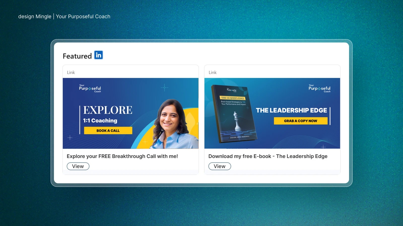 LinkedIn profile optimization for Your Purposeful Coach