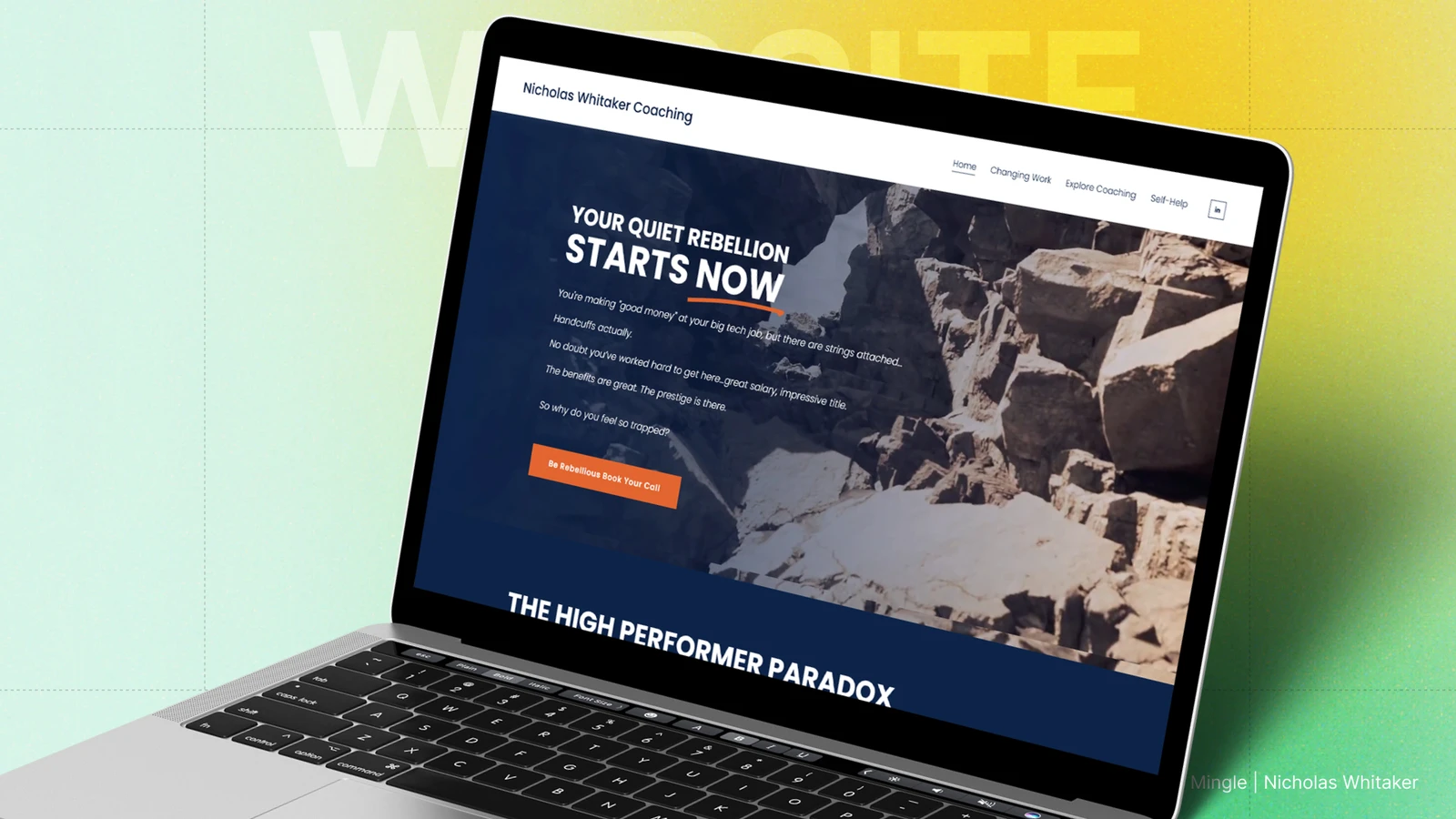Coaching website designed for Nicholas Whitaker