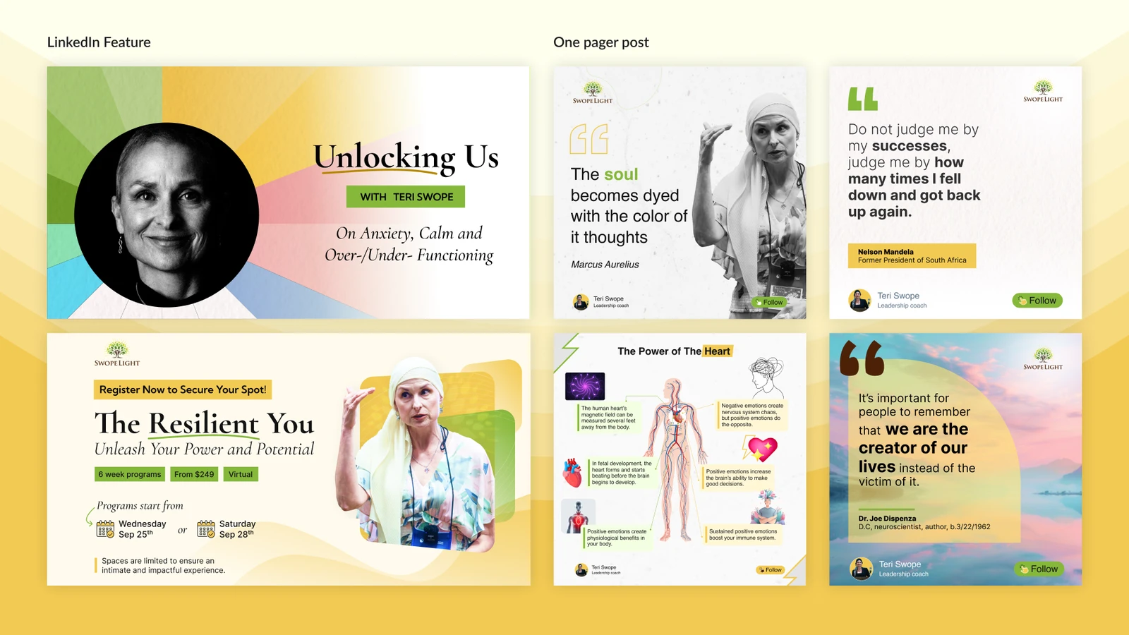 LinkedIn & social content for Swopelight