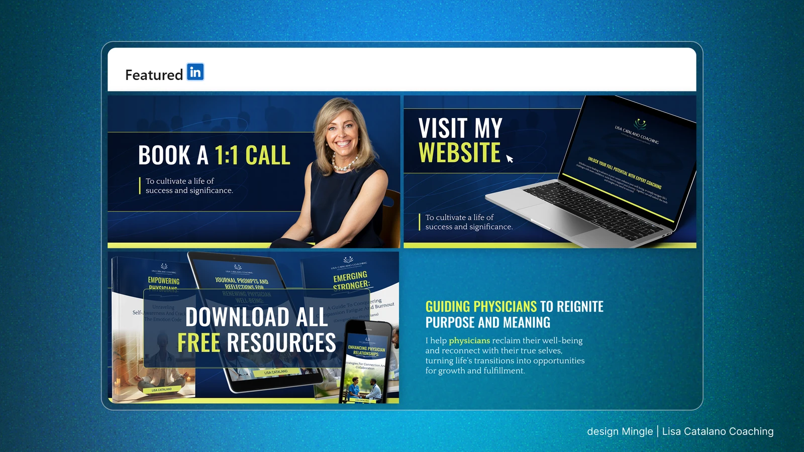 LinkedIn profile optimization for Lisa Catalano Coaching