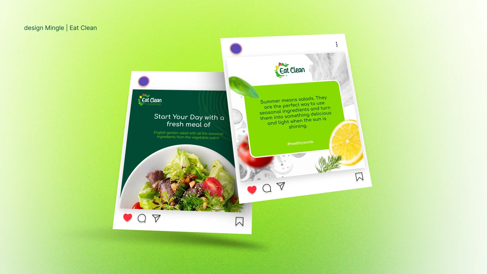 LinkedIn & social content for Eat Clean