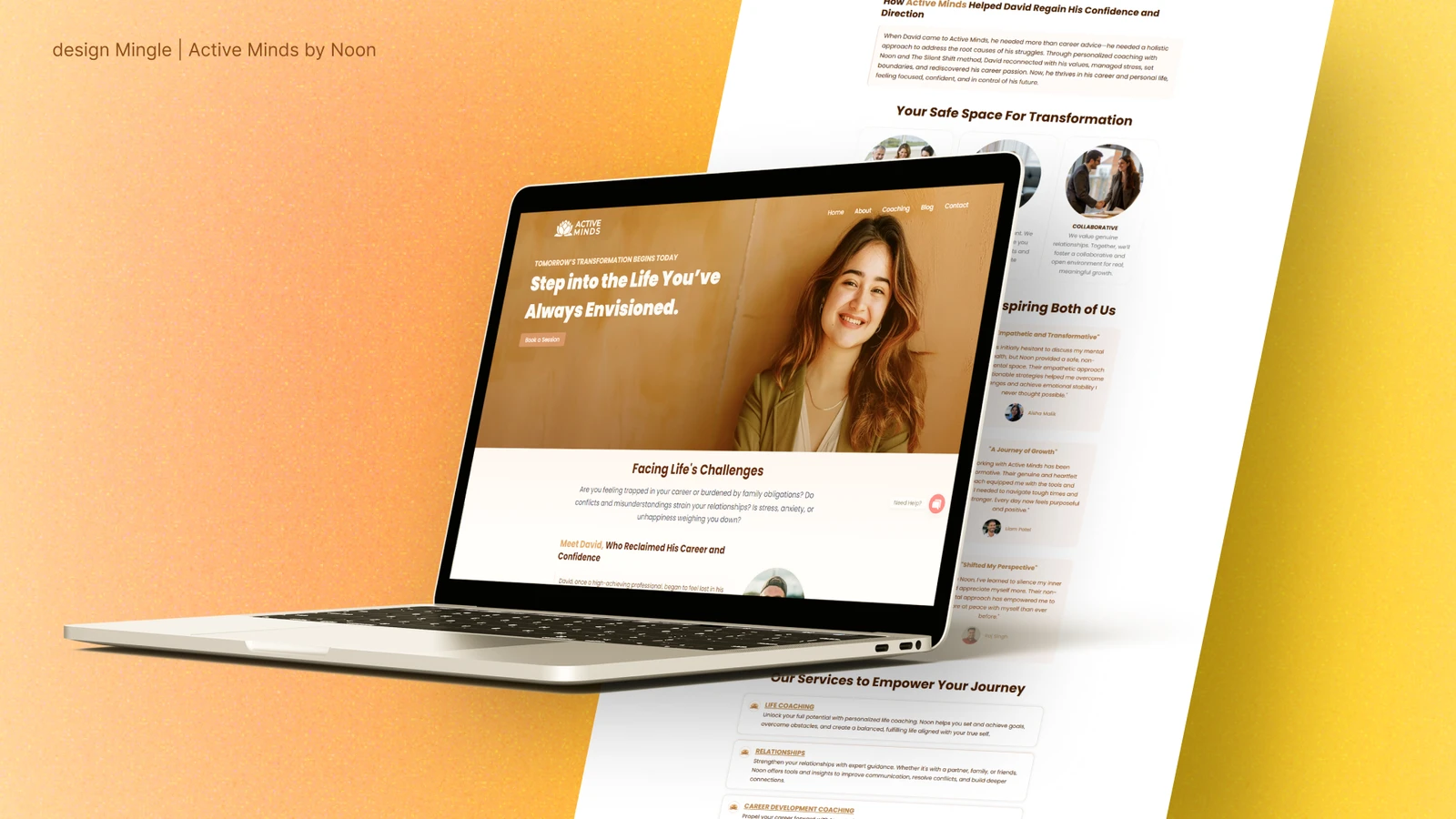 Coaching website for Active Minds