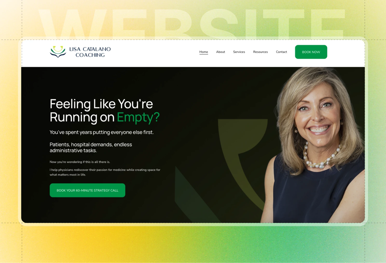 Lisa Catalano Coaching website design