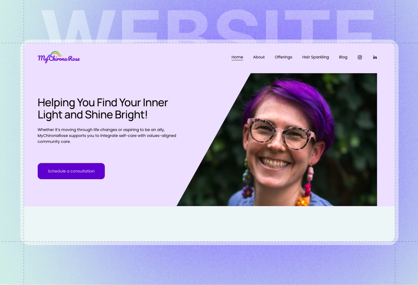 MyChironaRose website design