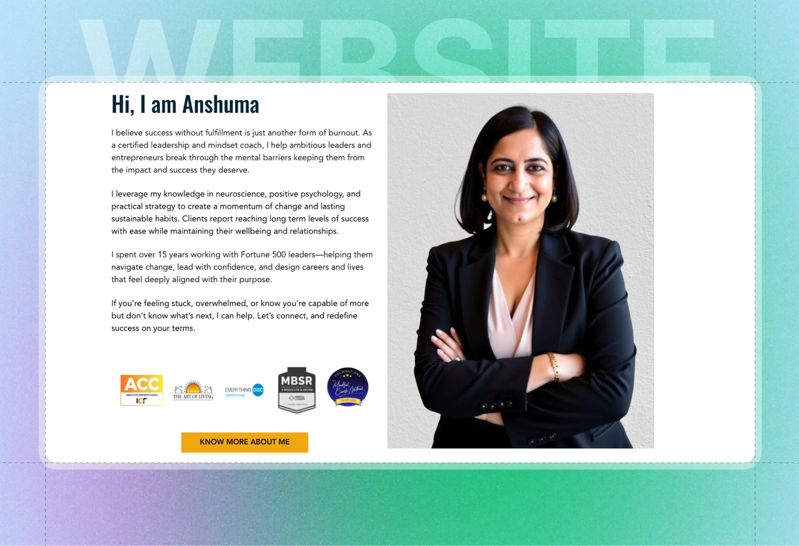Your Purposeful Coach website design
