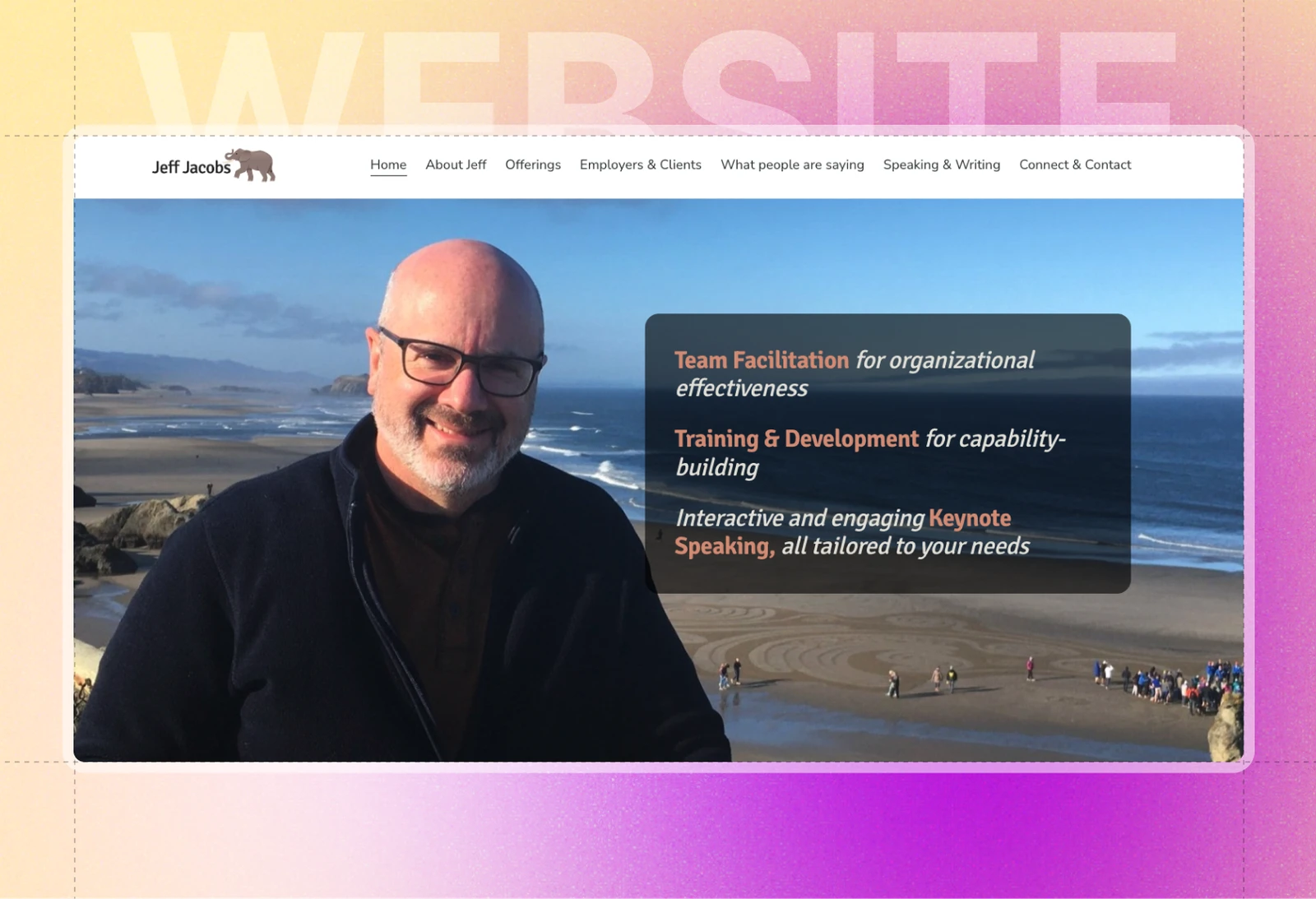 Jeff Jacobs website design