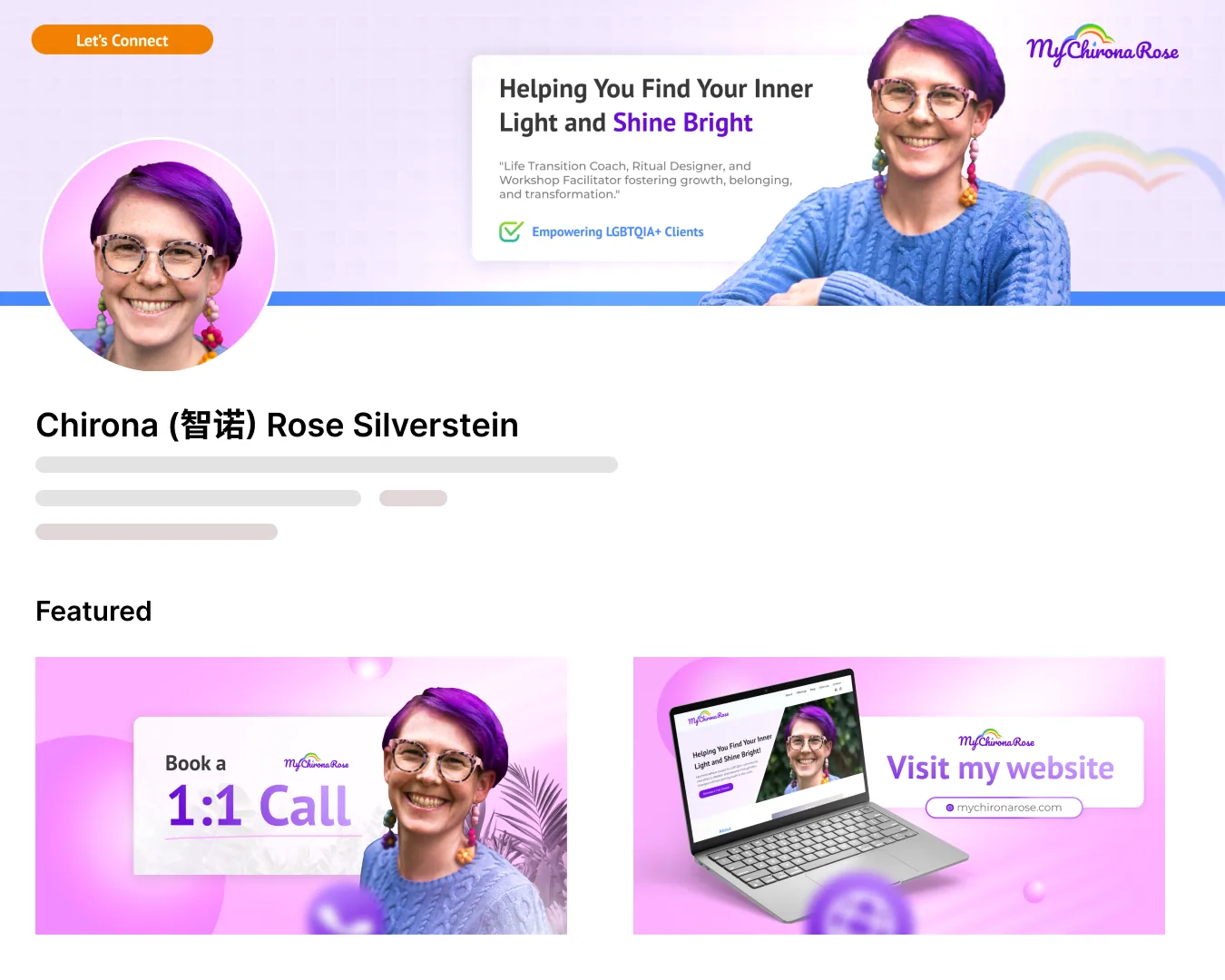 LinkedIn profile for Chirona Rose Silverstein