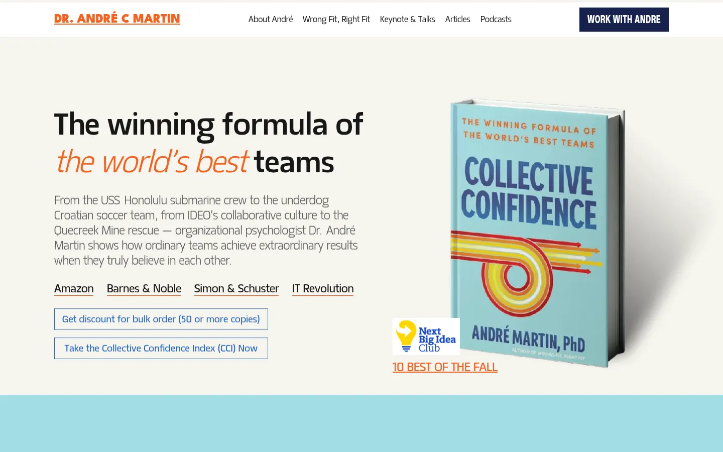 TeamAnd · André Martin website design